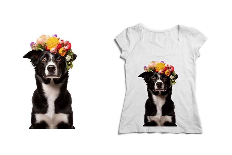 dog-portraits-of-dogs-for-decoration-flowers-and-dog-png