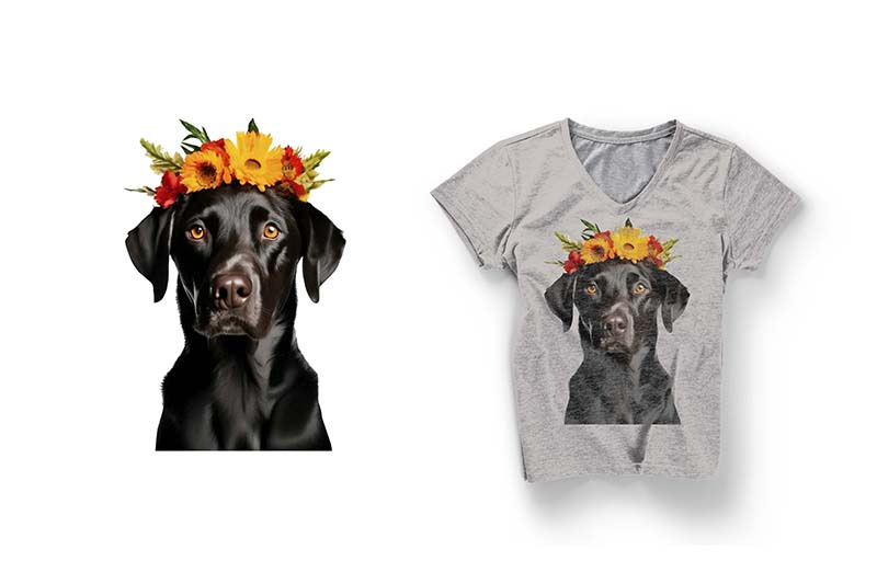 dog-portraits-of-dogs-for-decoration-flowers-and-dog-png