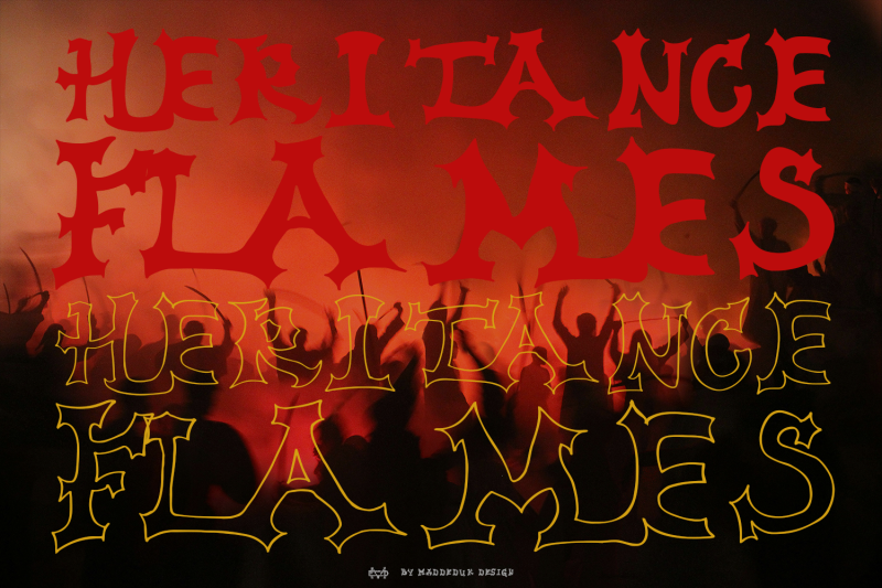 heritance-flames-font