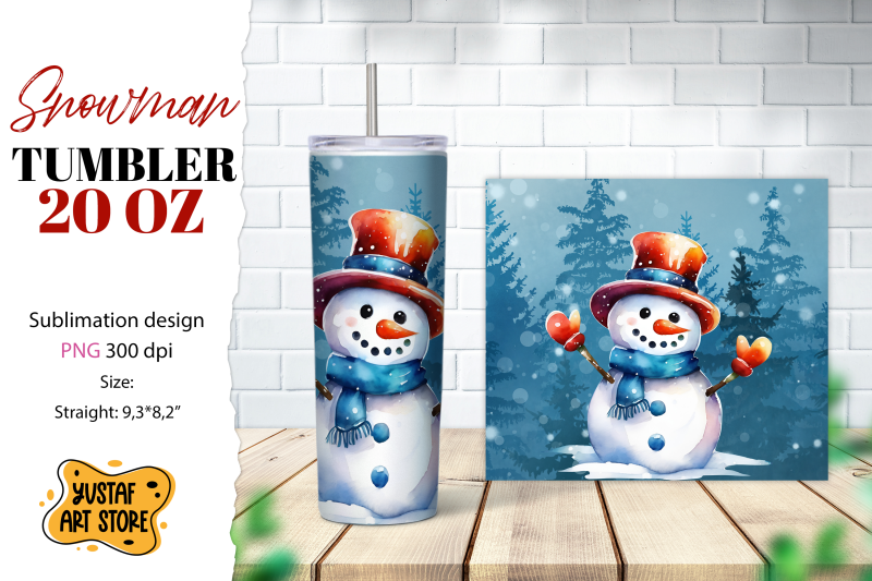 snowman-tumbler-wrap-christmas-tumbler-sublimation