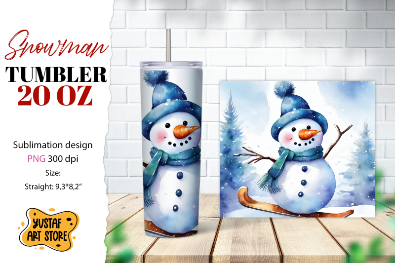 snowman-tumbler-wrap-christmas-tumbler-sublimation