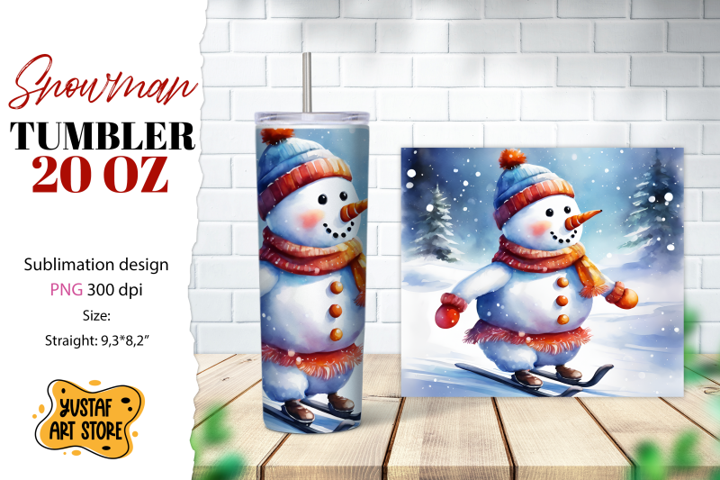 snowman-tumbler-wrap-christmas-tumbler-sublimation