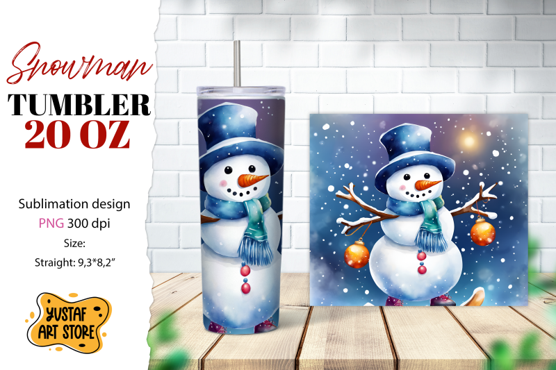 snowman-tumbler-wrap-christmas-tumbler-sublimation