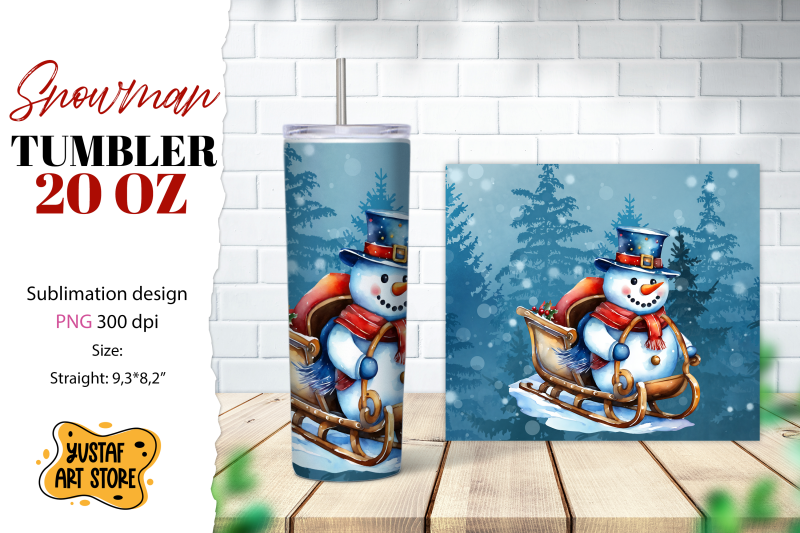 snowman-tumbler-wrap-christmas-tumbler-sublimation