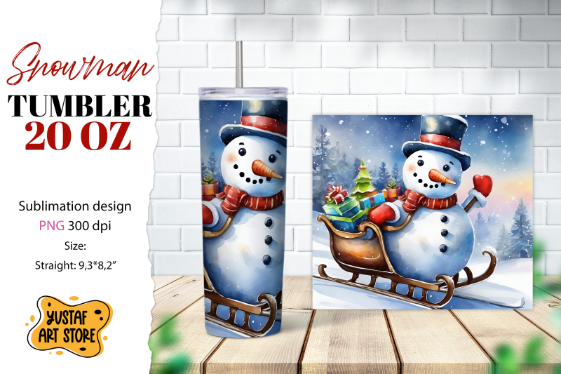 snowman-tumbler-wrap-christmas-tumbler-sublimation