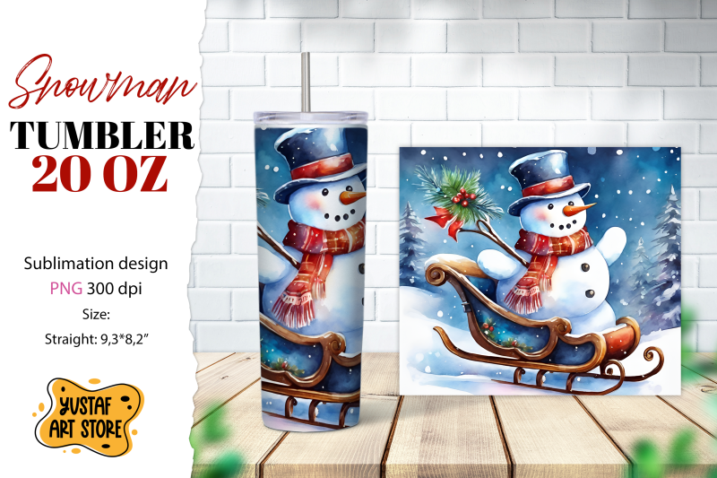 snowman-tumbler-wrap-christmas-tumbler-sublimation