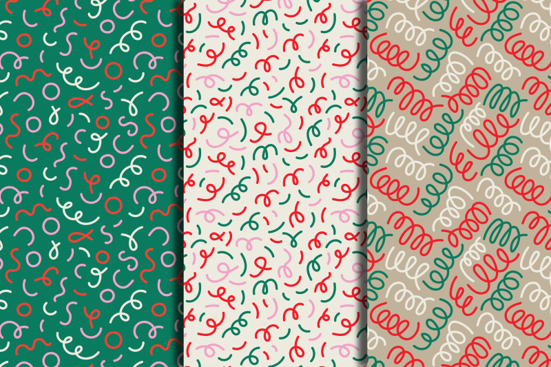 christmas-scribbles-seamless-patterns