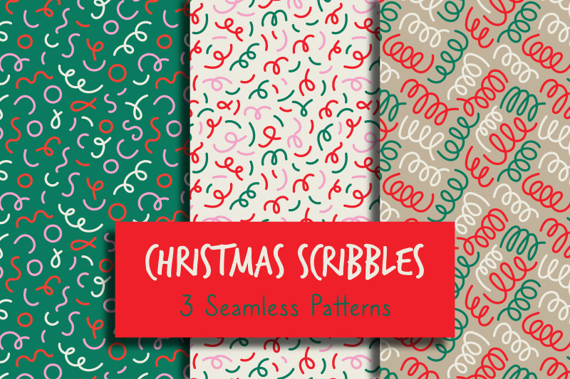 christmas-scribbles-seamless-patterns