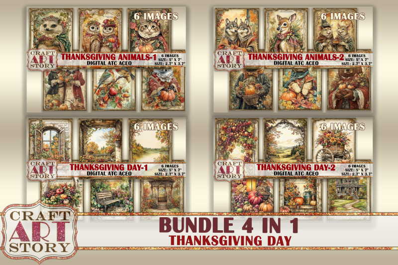 bundle-thanksgiving-day-picture-collage-cards-atc-bonus