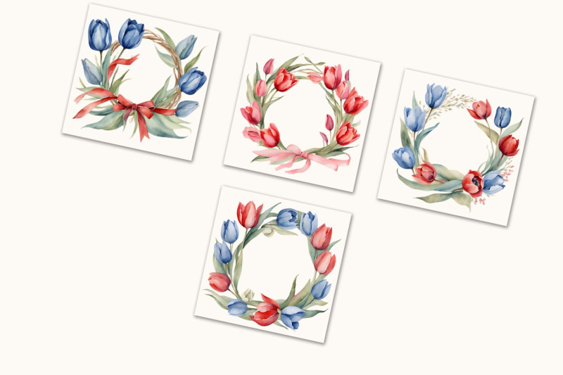 watercolor-frames-with-tulips