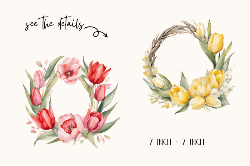 watercolor-frames-with-tulips