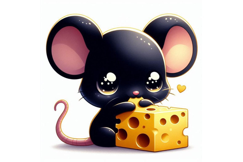 little-3d-kawaii-mouse-eating-a-piece-of-cheese-with-shiny-eyes