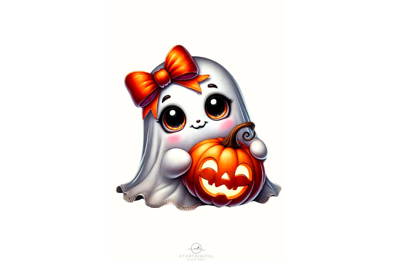 ghost-with-pumpkin-coquette-png-halloween-bow-amp-ghost-sublimation