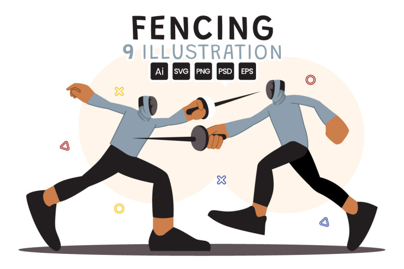 9-fencing-player-sport-illustration