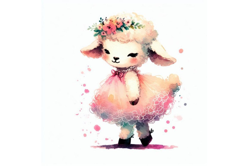 sweet-hand-drawn-baby-princess-lamb-with-a-flower-crown-and-a-tiny-dre