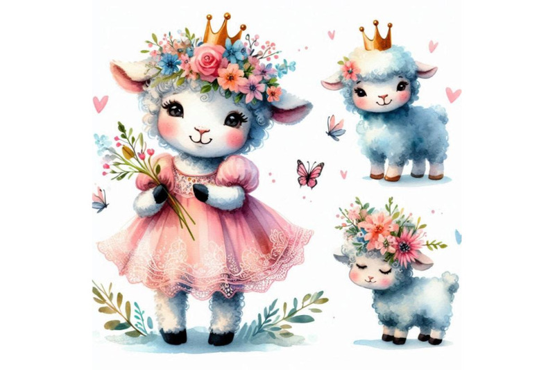 sweet-hand-drawn-baby-princess-lamb-with-a-flower-crown-and-a-tiny-dre