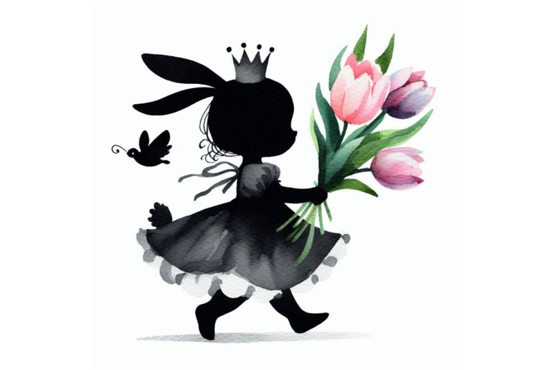 hand-drawn-playful-little-rabbit-princess-hopping-with-a-bouquet-of-tu