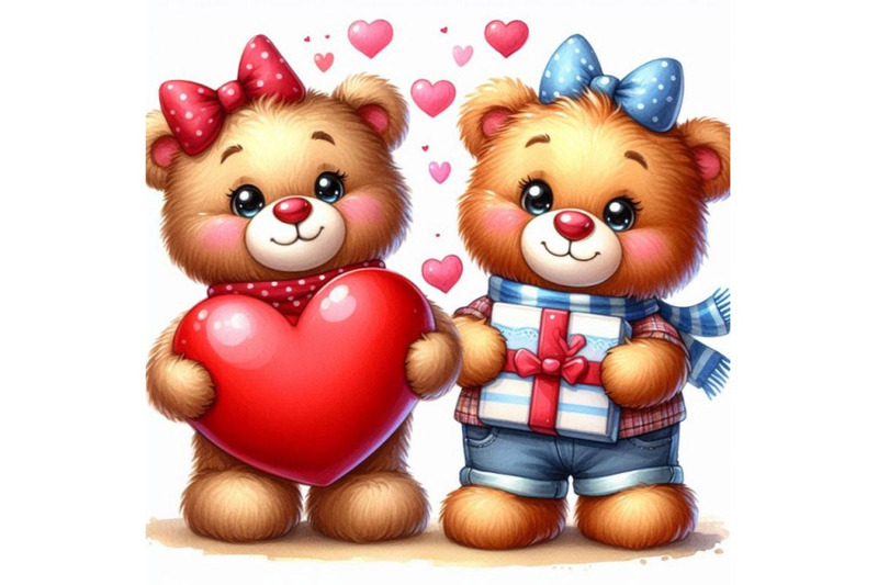 two-teddy-bears-holding-a-large-red-heart