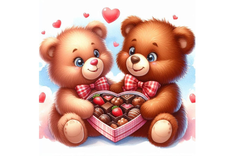 teddy-bears-sharing-a-heart-shaped-box-of-chocolates