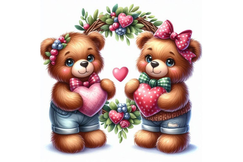 two-teddy-bears-holding-a-heart-shaped-wreath