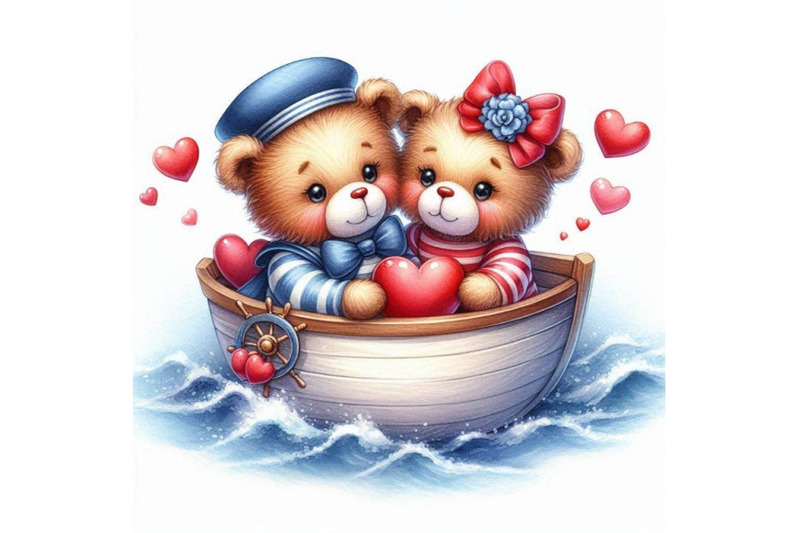 a-pair-of-teddy-bears-sitting-in-a-heart-shaped-boat