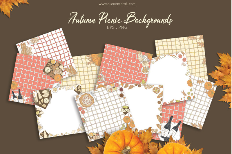 autumn-picnic-background-set