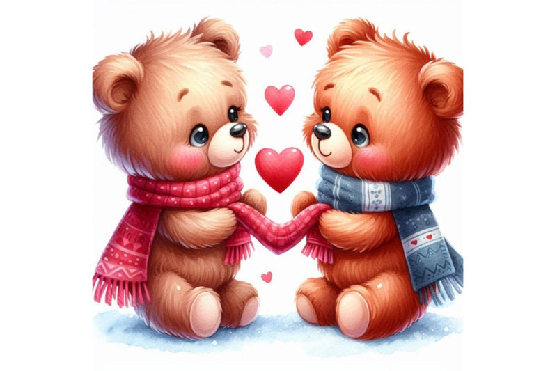 two-teddy-bears-sharing-a-heart-shaped-scarf