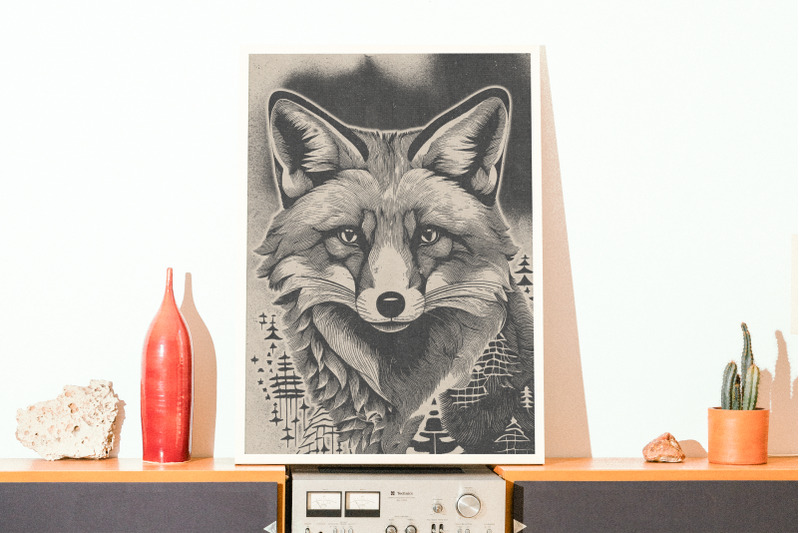 fox-portraits-png-clipart-set