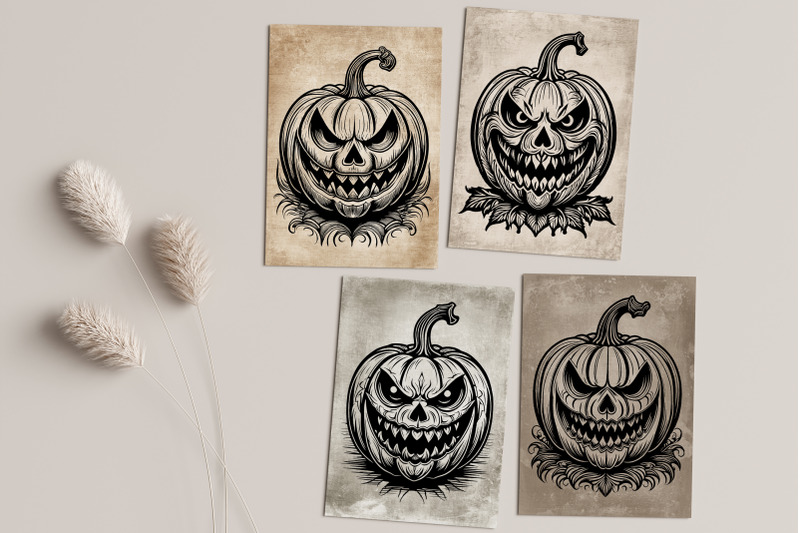 spooky-halloween-pumpkins-png-clipart-set