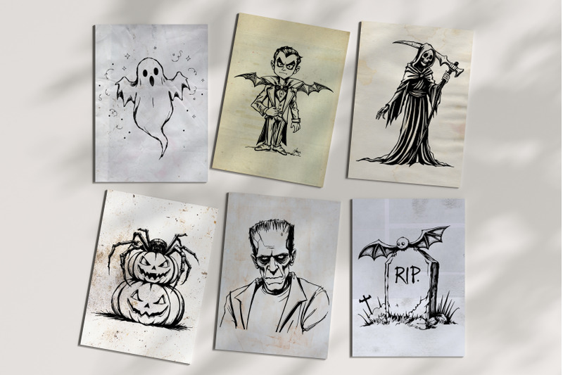 halloween-spooky-brushes-and-elements-set