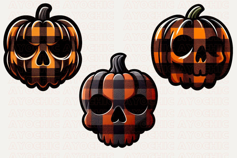 pumpkin-skull-halloween-clipart-bundle