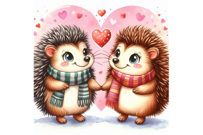 two-hedgehogs-holding-hands-on-valentines-day-watercolor-background