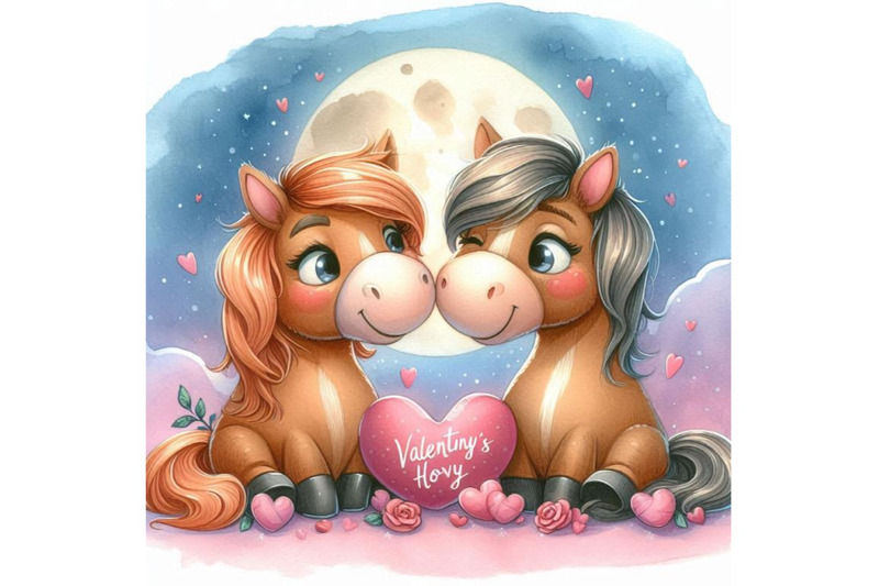 two-horses-nuzzling-on-a-romantic-valentines-day-evening-watercolor-b