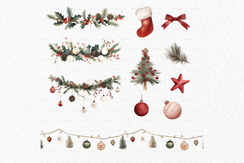 santa-hat-animals-christmas-watercolor-clipart-png