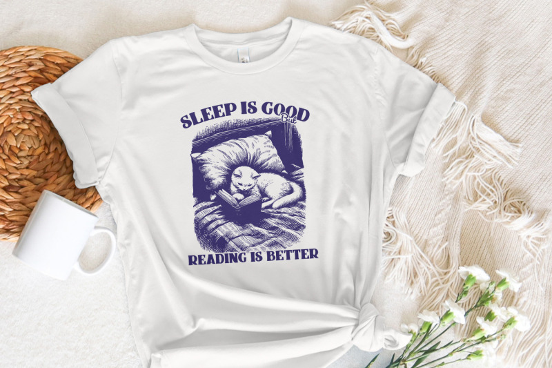 sleep-is-good-but-reading-is-better-png-trendy-bookish-cat-book-love