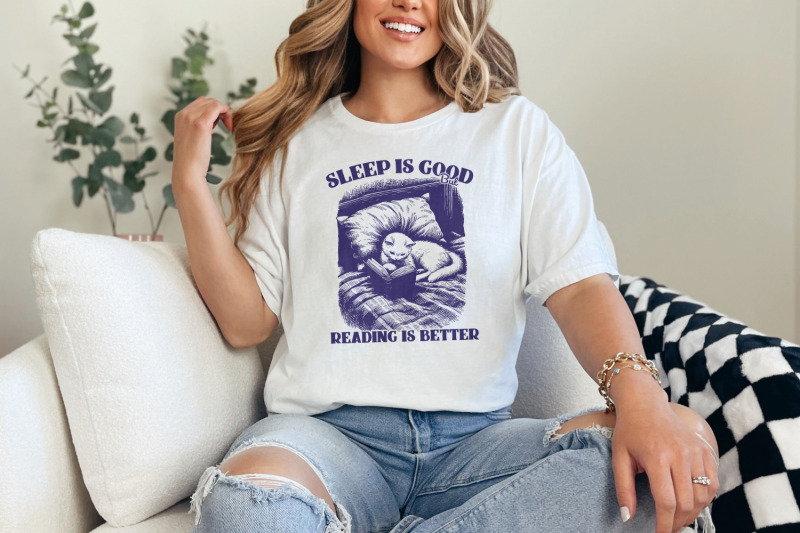 sleep-is-good-but-reading-is-better-png-trendy-bookish-cat-book-love