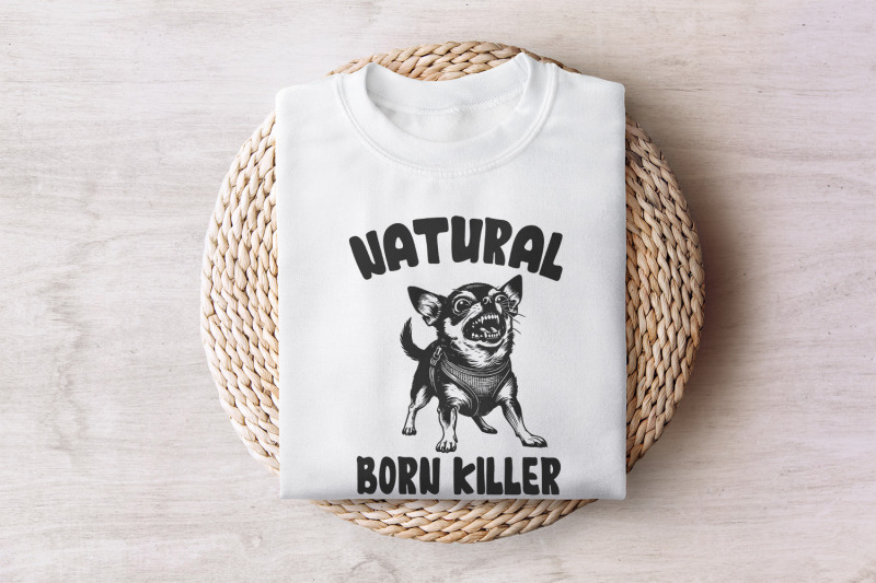 born-killer-chihuahua-png-clipart-funny-dog-art-vintage-dog-illustra