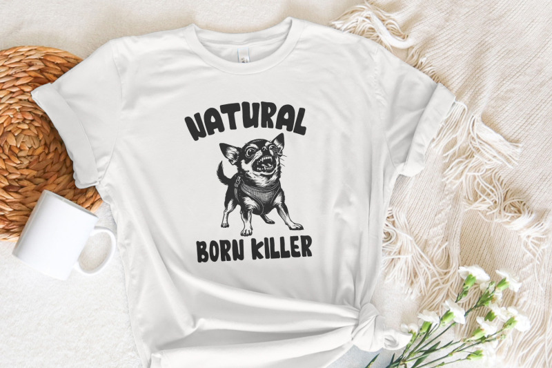 born-killer-chihuahua-png-clipart-funny-dog-art-vintage-dog-illustra