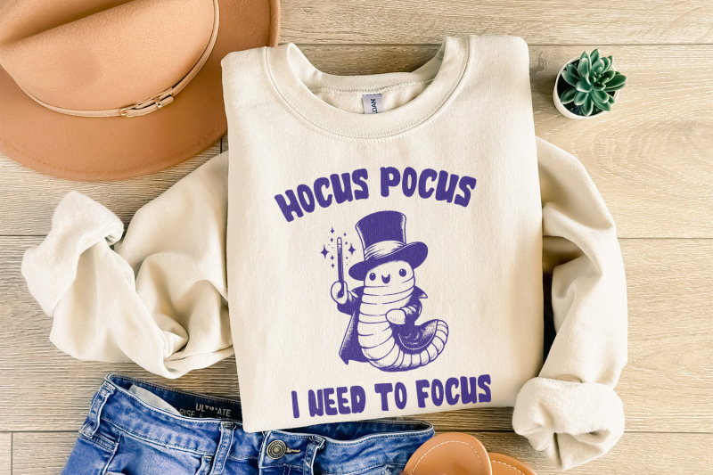 hocus-pocus-i-need-to-focus-png-cute-worm-design-png-sublimation-des