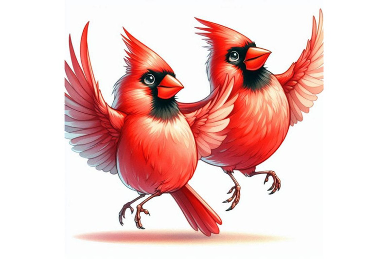 a-pair-of-bright-red-cardinals-dancing-in-mid-air