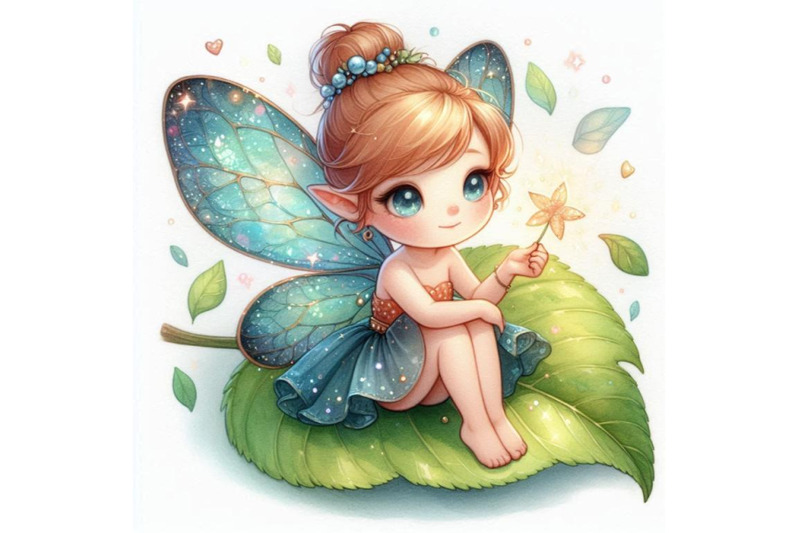 tiny-2d-fairy-sitting-on-a-leaf-with-her-sparkling-wings