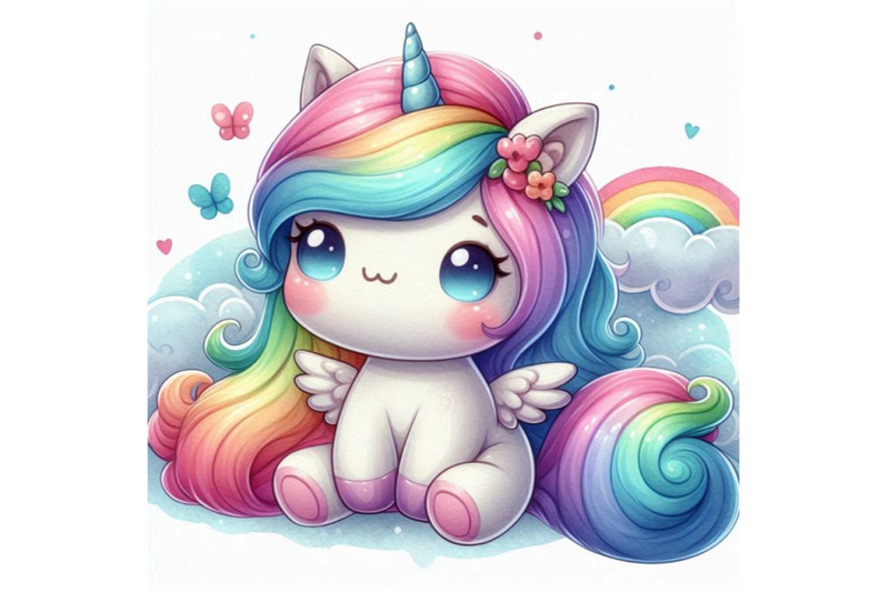 cute-2d-unicorn-with-fluffy-wings-and-a-rainbow-tail