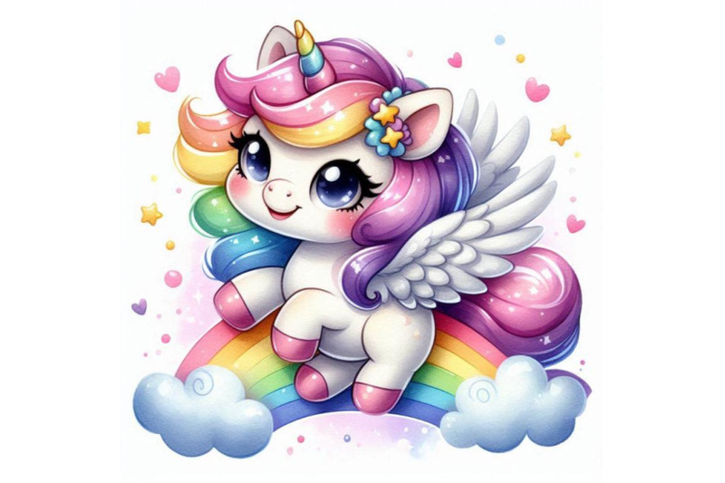 cute-2d-unicorn-with-fluffy-wings-and-a-rainbow-tail