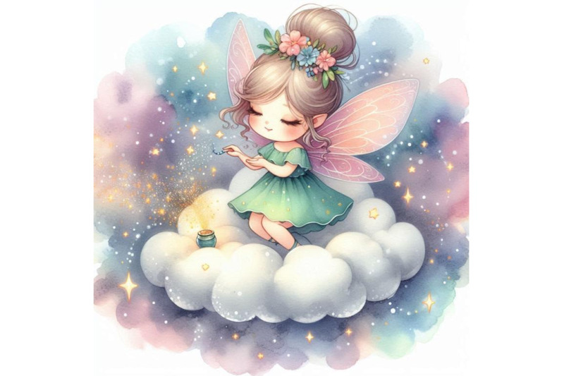 tiny-2d-fairy-floating-on-a-cloud-sprinkling-magical-dust