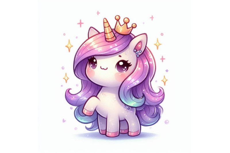 kawaii-2d-unicorn-with-a-shimmering-mane-and-a-tiny-crown