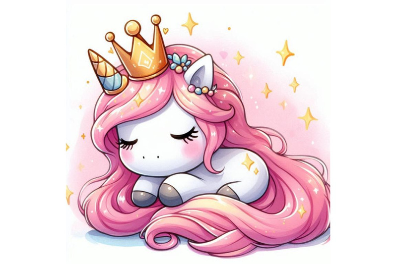 kawaii-2d-unicorn-with-a-shimmering-mane-and-a-tiny-crown