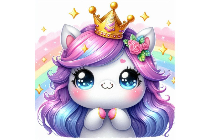 kawaii-2d-unicorn-with-a-shimmering-mane-and-a-tiny-crown