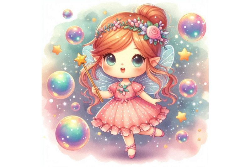 cute-2d-fairy-blowing-sparkling-bubbles-with-a-wand