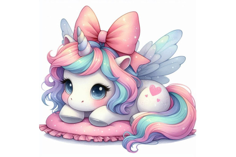 adorable-2d-unicorn-with-a-bow-on-its-horn-and-pastel-colored-fur