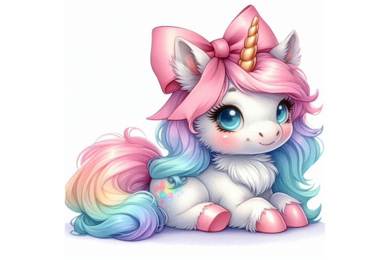 adorable-2d-unicorn-with-a-bow-on-its-horn-and-pastel-colored-fur